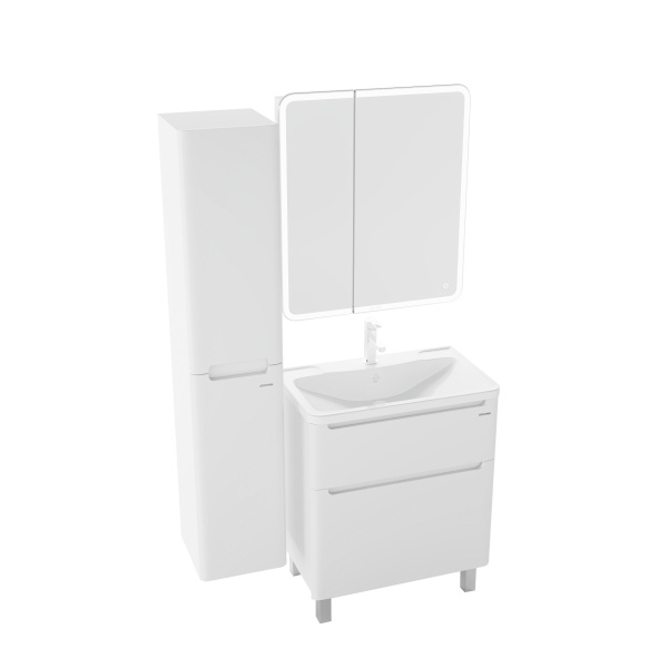 Тумба под раковину в ванной напольная Grossman АДЕЛЬ-70 см, белая